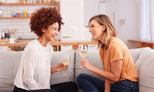 Women drinking alcohol